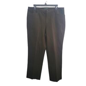 Size 14 Lauren Ralph Lauren dark olive green slacks trousers work pants